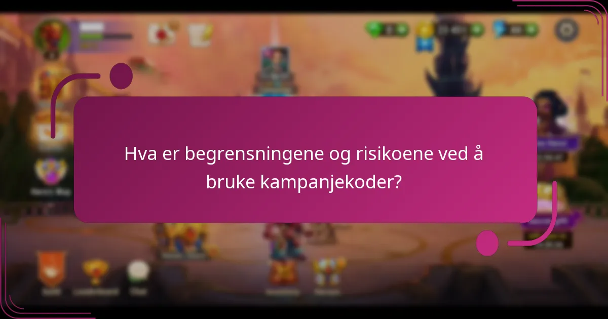 Hva er begrensningene og risikoene ved å bruke kampanjekoder?
