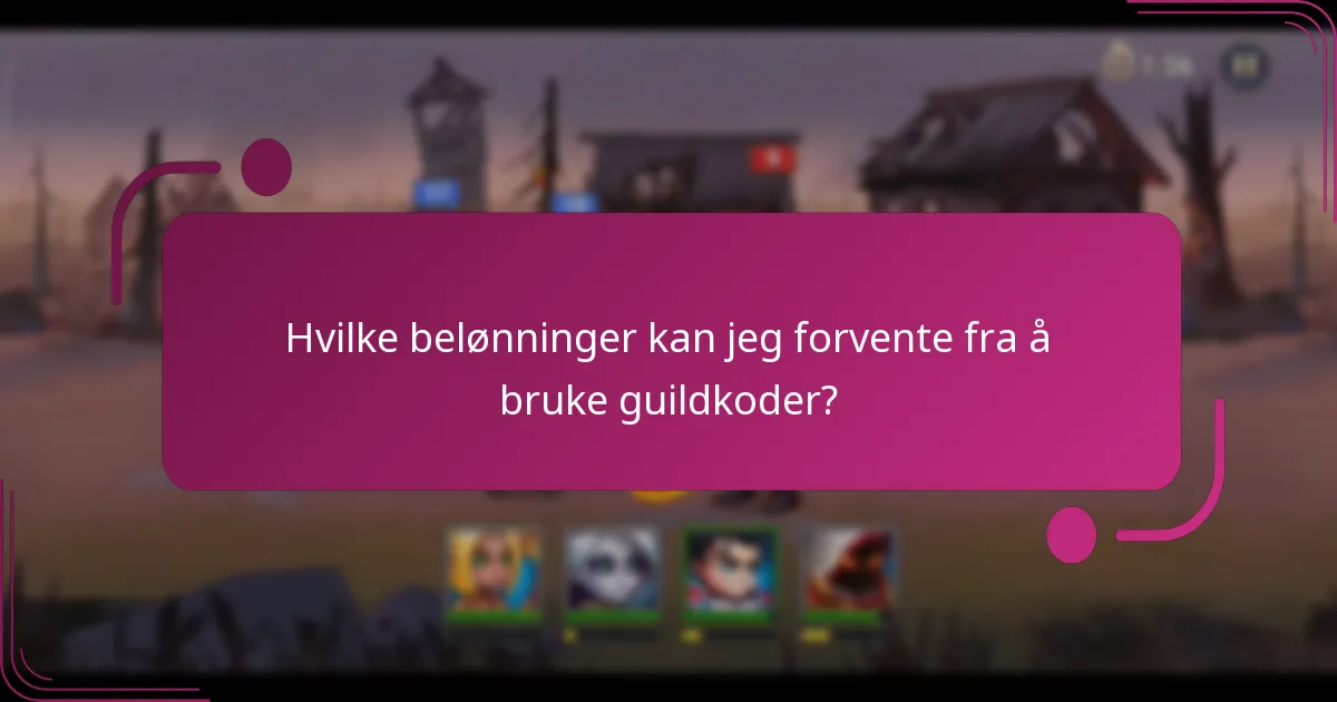 Hvilke belønninger kan jeg forvente fra å bruke guildkoder?